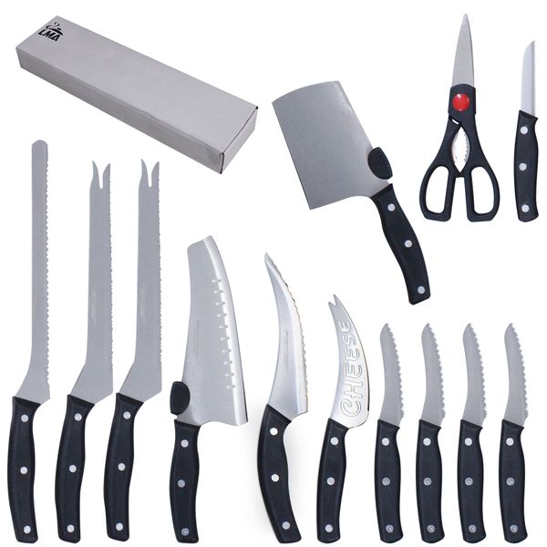 LMA Complete 13 Piece Flash Forged Sainless Steel Kitchen Knife Set