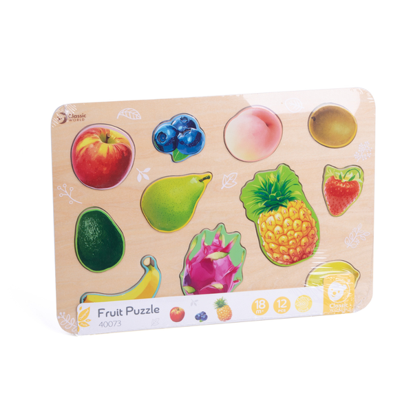 Classic World - Wooden Puzzle - Fruit - 12 Pieces