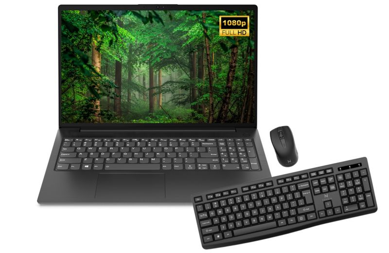 Lenovo Laptop V15 G2 Intel Celeron 8GB 256GB SSD Notebook +Keyboard &amp; Mouse