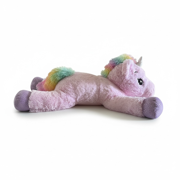 Rainbow Coloured Mane And Tail Doll Unicorn Plush Toy For Girls