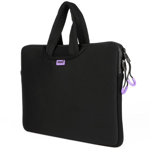 TROO 13-14" Laptop Neoprene Sleeve/Bag- Waterproof Dual Zipper + Handles