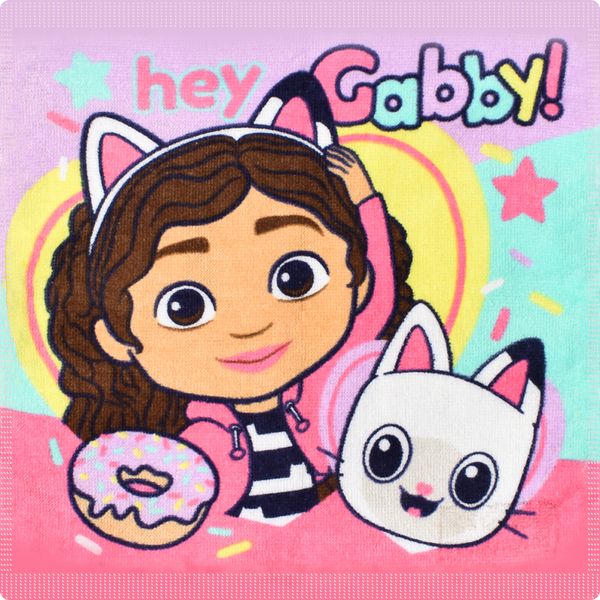 GABBY'S DOLLHOUSE Official Licensed Kids Microfiber Face Cloth (2 Pack)