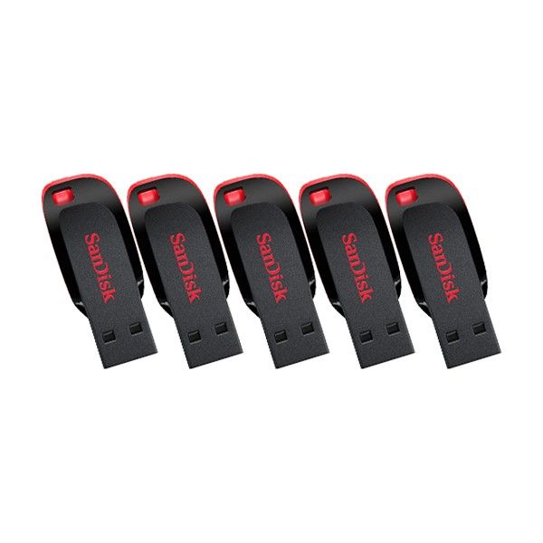 SanDisk 8GB Cruzer Blade USB 2.0 Flash Memory Drive SDCZ50-008G (5 Pack)