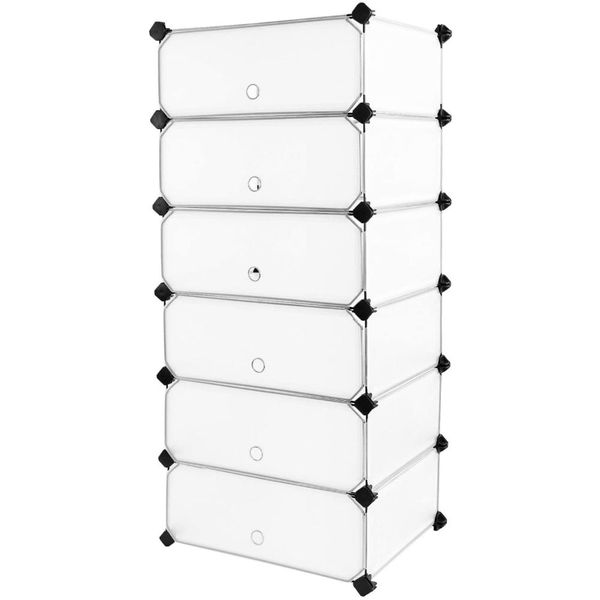 Songmics Plastic 6 Cube Storage Organiser