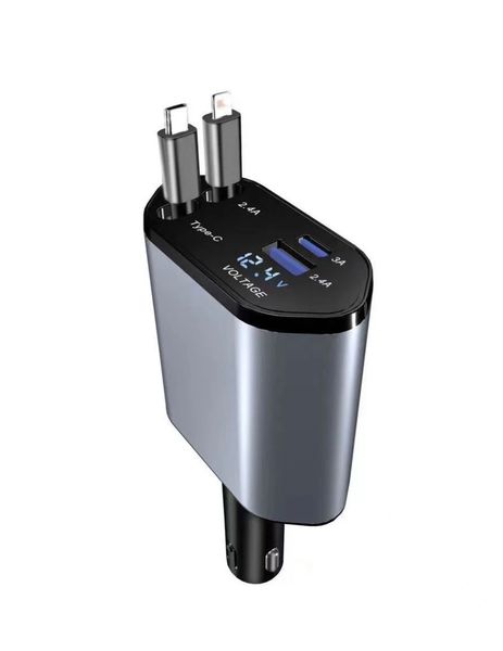 150W 4 in 1 Retractable Car Fast Charger