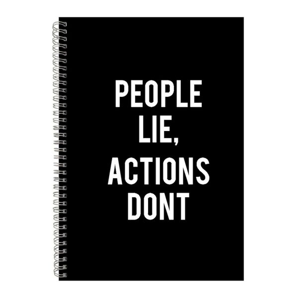 Actions A4 Notebook Spiral Lined Motivational Sayings Graphic Notepad 154