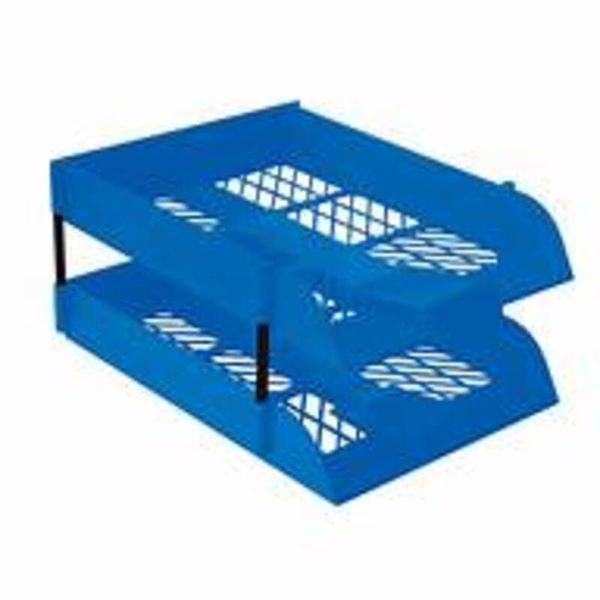 Treeline Desk Letter Tray Set 2 Tier Blue