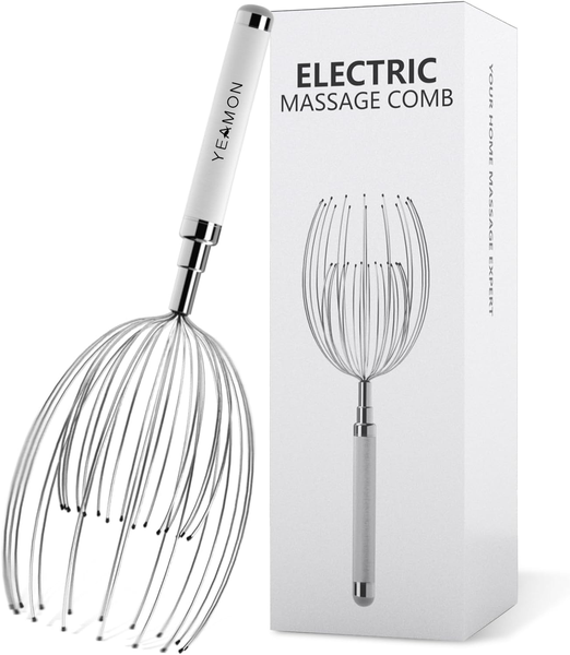 Head Massager Scalp, Electric Scalp Massager with 20 Metal Fingers