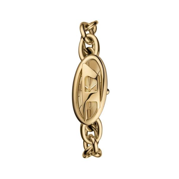 Diesel D-Era Womens Gold Stainless Steel Strap Watch-DZ5611