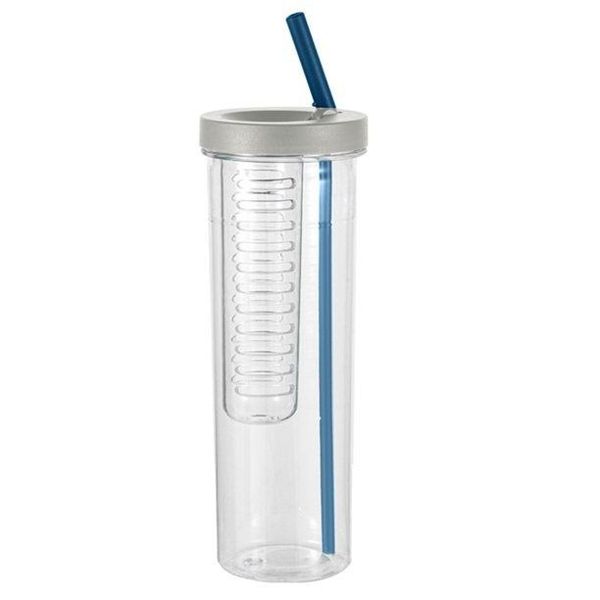 Super Deal Portable 700ml Drinking Bottle with Foldable Straw - SD