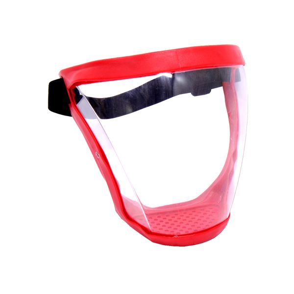 Face Shield-Full Protective Mask with Adjustable Elasticated Strap - Red