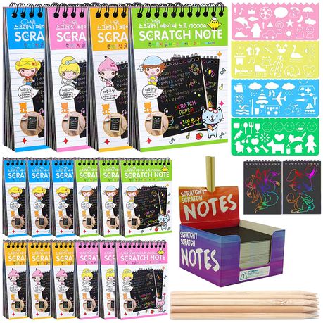 17 Pack Rainbow Scratch Art Paper Books Set With Stencils & Wooden Stylus, Shop Today. Get it Tomorrow!