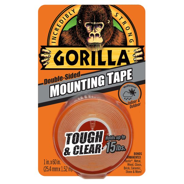 Gorilla Mounting Tape 25.4mm x 1.52m Clear