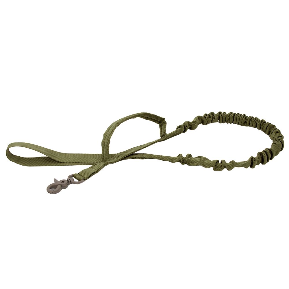 Military Tactical Bungee 2 Handle Quick Release Dog Leash Green