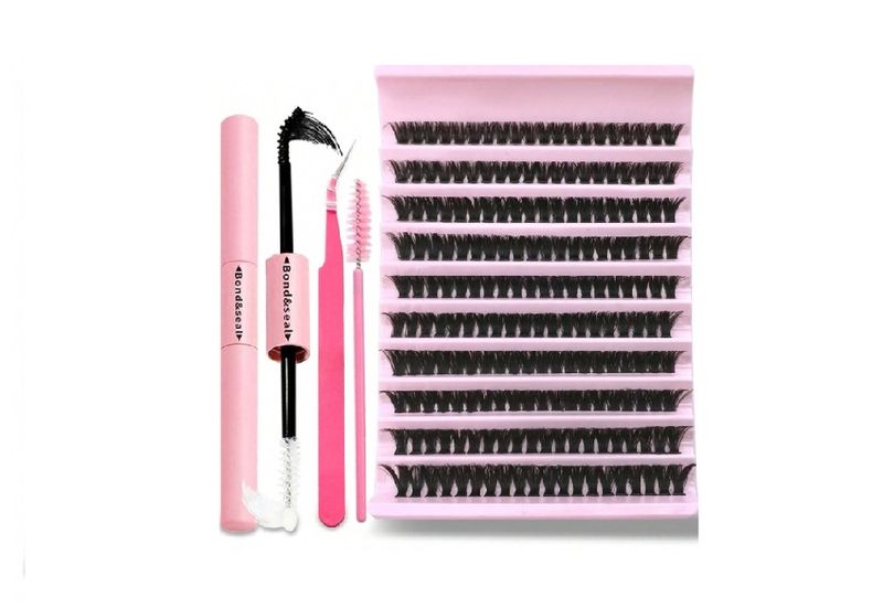 Natural Lash Extension Kit 200 PCS Lash Clusters Kit False Eyelashes