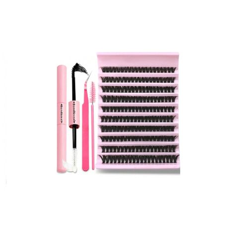 Natural Lash Extension Kit 200 PCS Lash Clusters Kit False Eyelashes Image