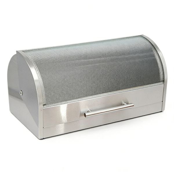 Stainless Steel Bread Box, Ventilated Kitchen Counter Storage Container