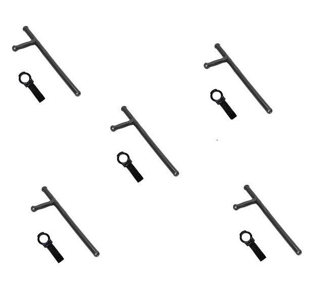 Investify Bulk Pack of 5 Sets Tonfa Security Baton and Belt Holder