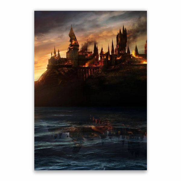 Hogwarts On Fire Poster - A1