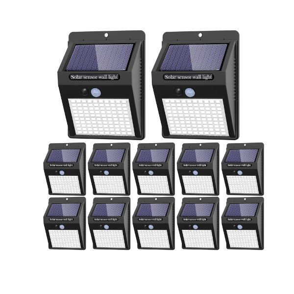 25 LED Solar Sensor Wall Light - Pack of 12