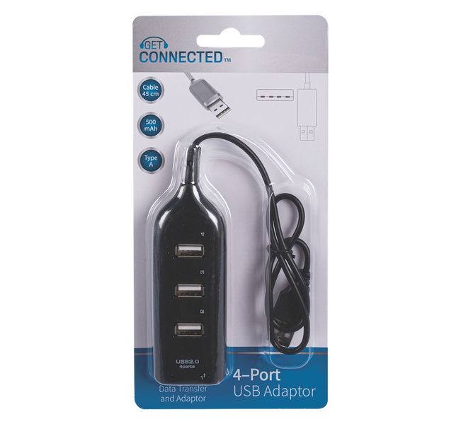 SkyDeals 4-Port USB Hub Type A 45cm