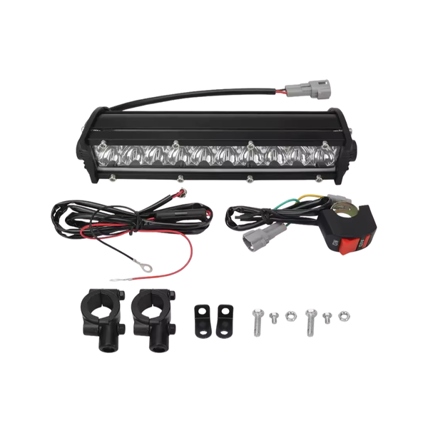 KR Motorcycle LED Light Bar: Light, Mount, Wiring &amp; Switch (MX/Enduro/SM)