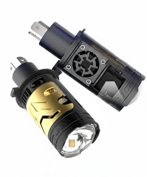 Cordless 130W H4 Mini Projector LED Headlight Bulbs - CANBUS - 6000K