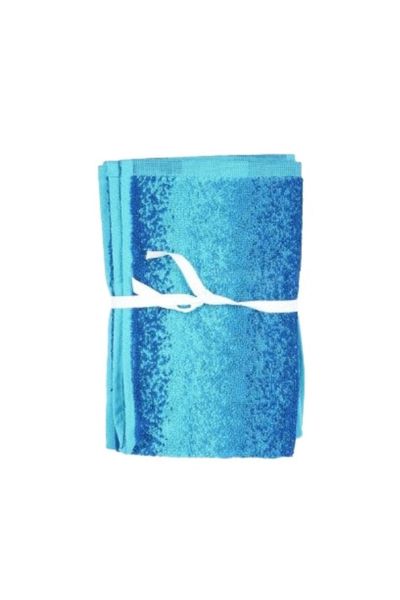 2 Pack Stripe Guest Towel - Airforce Blue