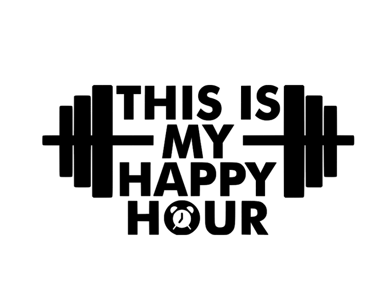 Gym Wall Vinyl Sticker -This is My Happy Hour