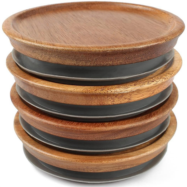 Regular Mouth Jar Lids Wooden Jar Tops Canning Lids