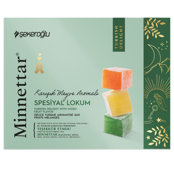 Sekeroglu Turkish Delight Mixed Fruit 300g | Authentic Turkish Delight