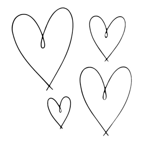 Heart Pattern Wall Art Stickers