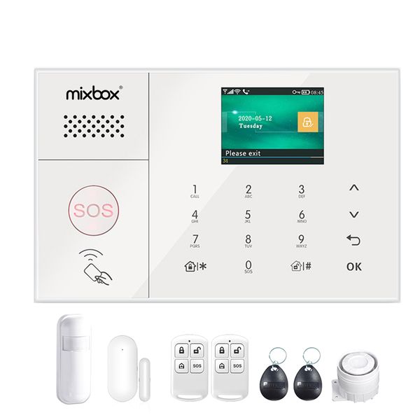 MixBox 9 PCs 1800mA Alarm Phone Call GSM WIFI Security System Wireless Kit