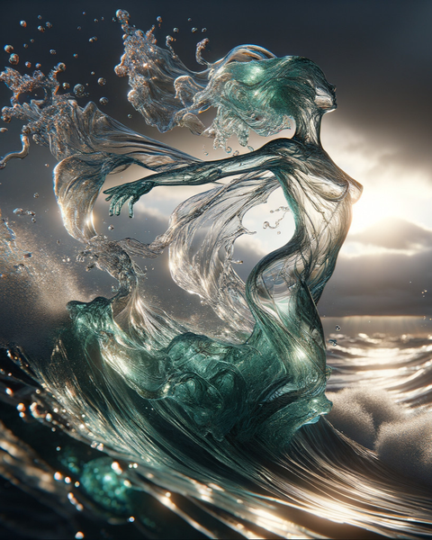 Canvas Wall Art Decor - Dancing Wave Artwork