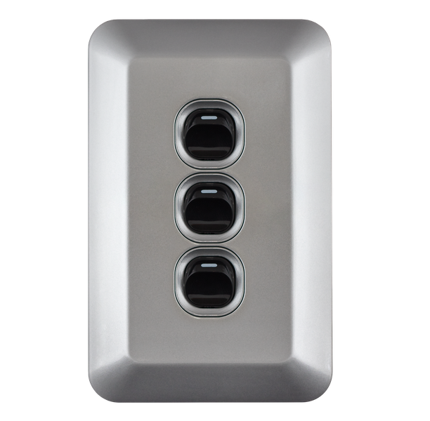 Lear 3 Lever 1 Way Light Switch 4X2 image
