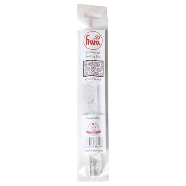 Embossed Patterned Impression Icing Rolling Pin 16.5cm x 1.2cm SML PAISLEY