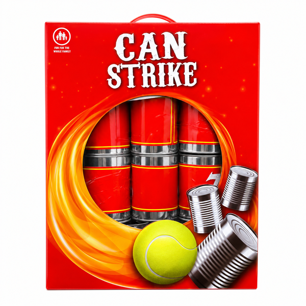 Can Strike - Classic Carnival Throwing Game 10 Cans + 3 Balls