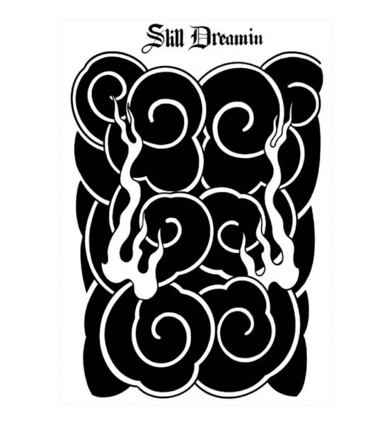 Bold Dark Cloud Semi-Permanent Tattoo - Black