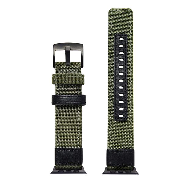 38mm Heavy Duty Nylon Watch Band Strap For Apple Watch Series - Green