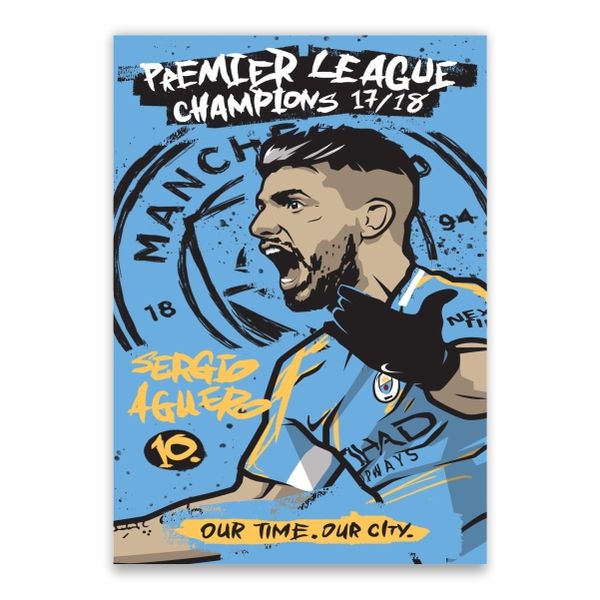 Sergio Aguero 17 18 Poster - A1