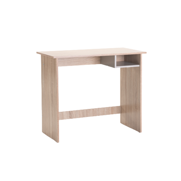 Uno 90cm Desk - Light Oak/Light Grey