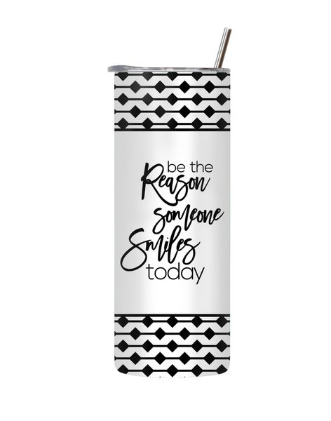 Reaston 20 Oz Tumbler with Lid Straw Motivational Words Graphic Present 137