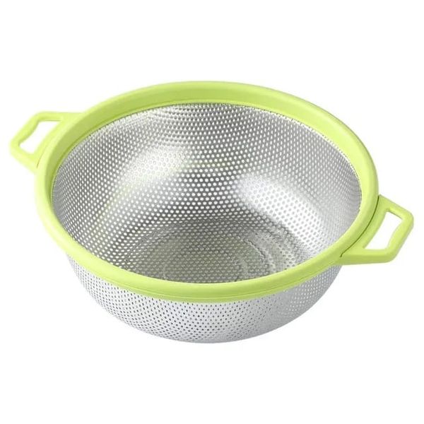 Stainless Steel Colander With Plastic Handle Kitchen Mesh Colander Strainer