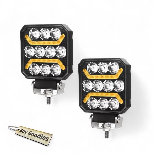 BG Set Of 2 High Power 10 LED work Lamps With Keyring
