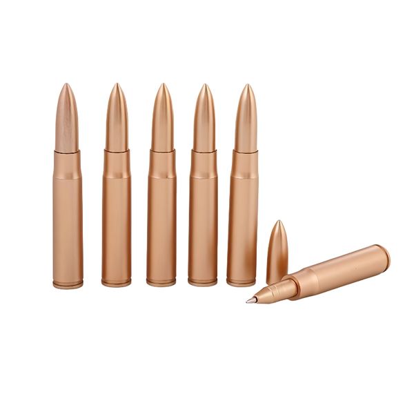 5 Pieces Round Ballpoint Pen Retro Bullet Shaped Round Ballpoint Pens