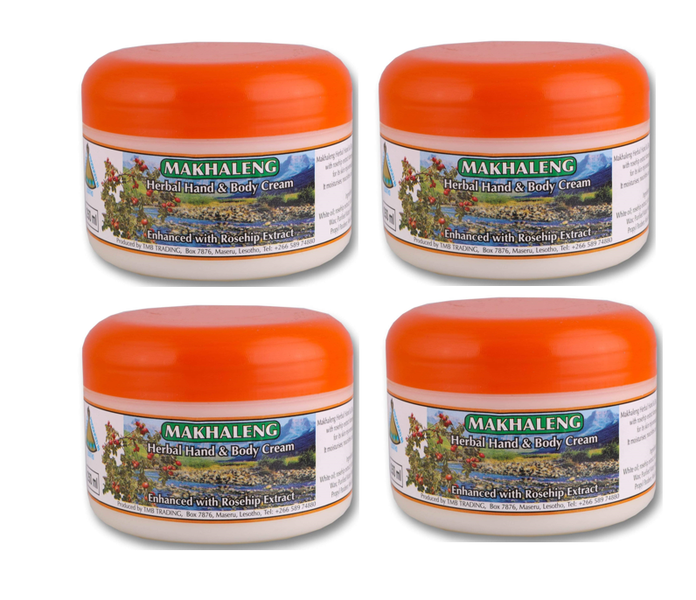 Makhaleng Herbal Hand &amp; Body Cream - 250ml x 4