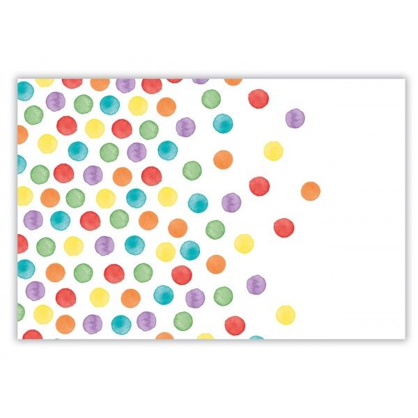 Multiwatercolor Dots Plastic Tablecover 120X180cm