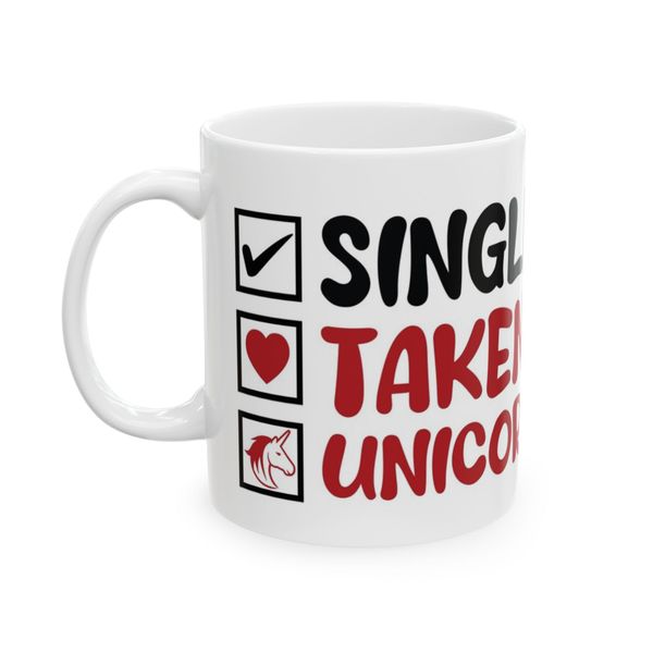 Single Taken Unicorn Coffee Mug