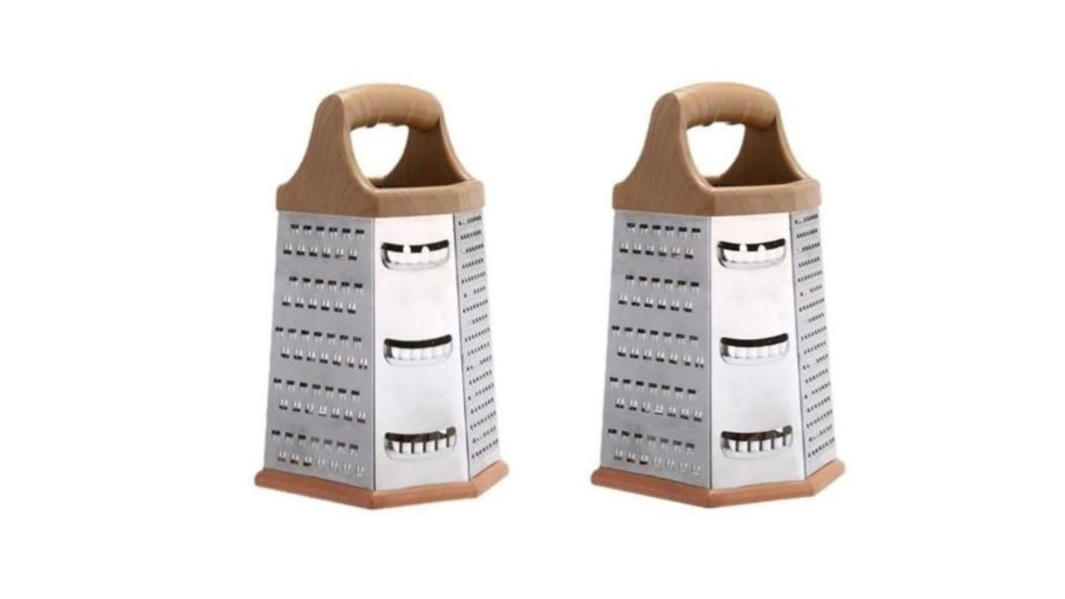 Box Grater 6 Sided Stainless Steel With Wooden Handle - Set of 2 | Shop ...