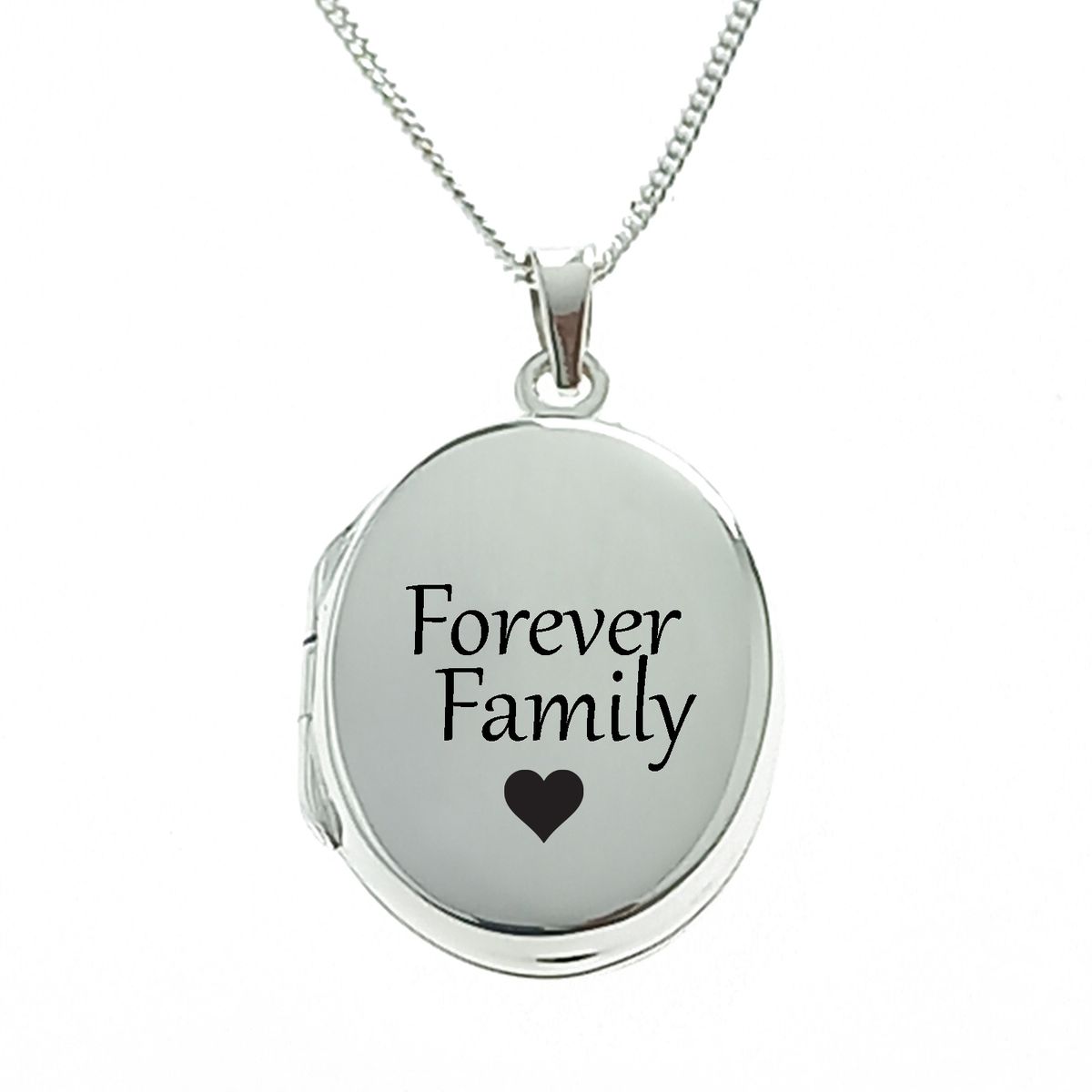 Forever Family Locket Sterling Silver with Chain | Shop Today. Get it ...